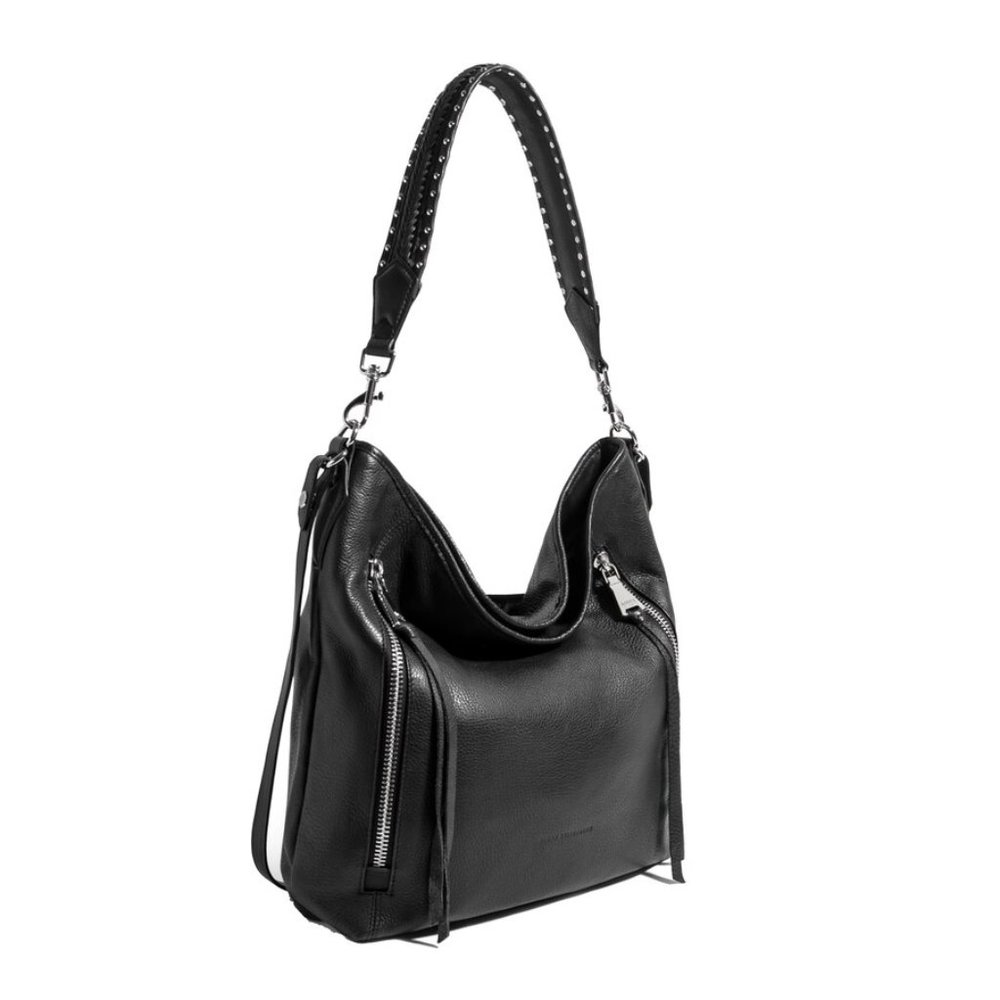 COPY - Aimee Kestenberg "Zip Me Up' Black Leather Hobo Bag